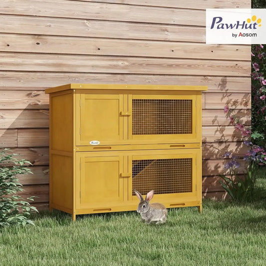Outdoor Rabbit Habitat | Removable Tray & Weatherproof Roof for Indoor/Outdoor Use