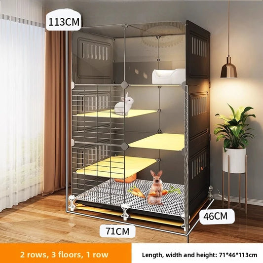 Double-Layer Indoor Rabbit Cage | Large Luxury Pet Playground