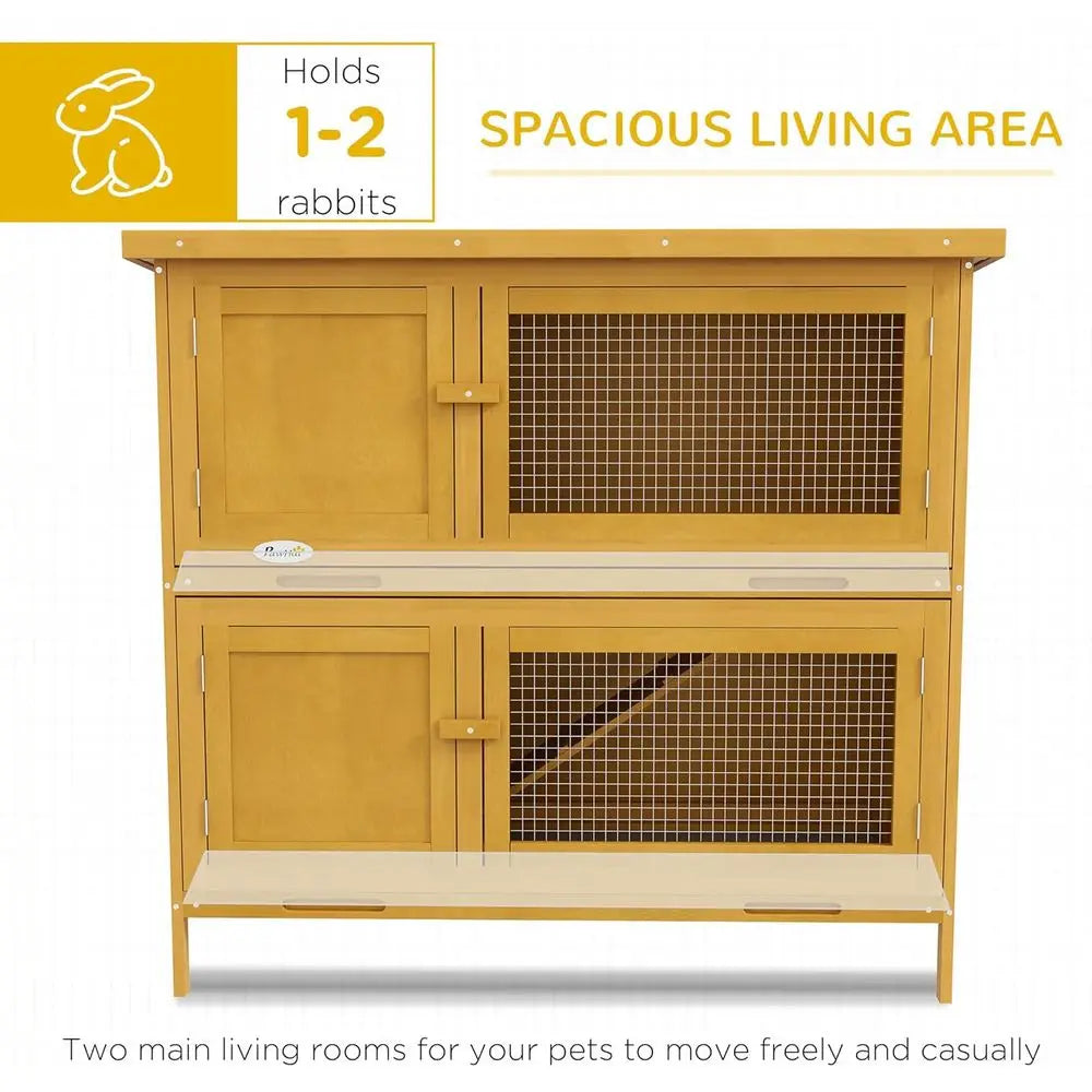 Outdoor Rabbit Habitat | Removable Tray & Weatherproof Roof for Indoor/Outdoor Use