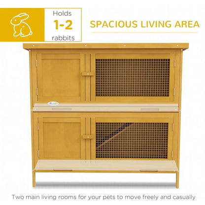 Outdoor Rabbit Habitat | Removable Tray & Weatherproof Roof for Indoor/Outdoor Use