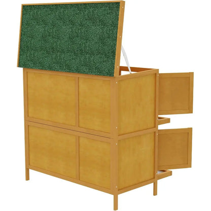 Outdoor Rabbit Habitat | Removable Tray & Weatherproof Roof for Indoor/Outdoor Use