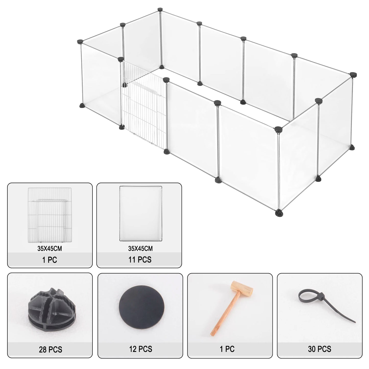 DIY Rabbit Playpen | Metal Wire Modular Enclosure with Door