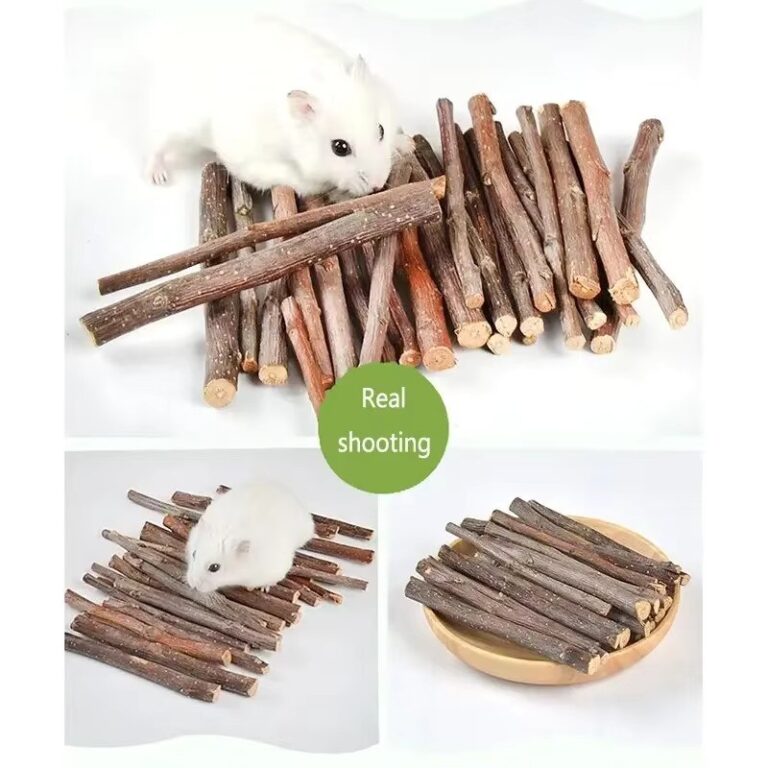 20 - 160pcs Rabbit Teeth Grinding Apple Tree Stick Minerals Molar Stone Toys Treats