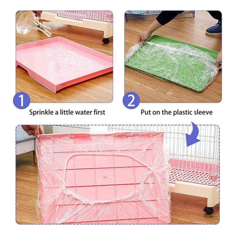 50 Pcs Disposable Rabbit Cage Liner - Clear Plastic Bunny Cage Liner Bag