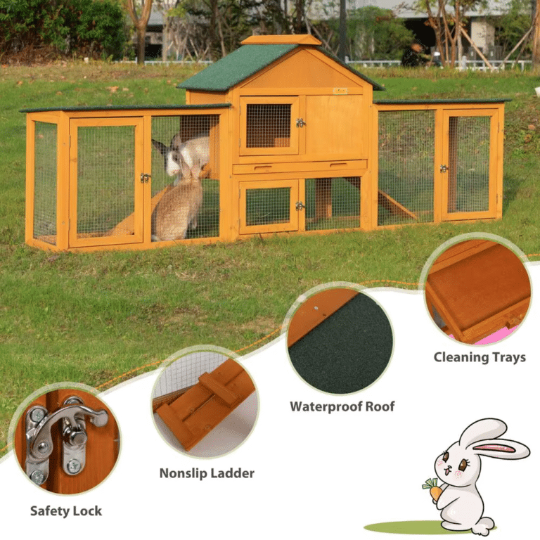 84 Large Indoor Outdoor Waterproof Roof Rabbit Cage Larger Living Space