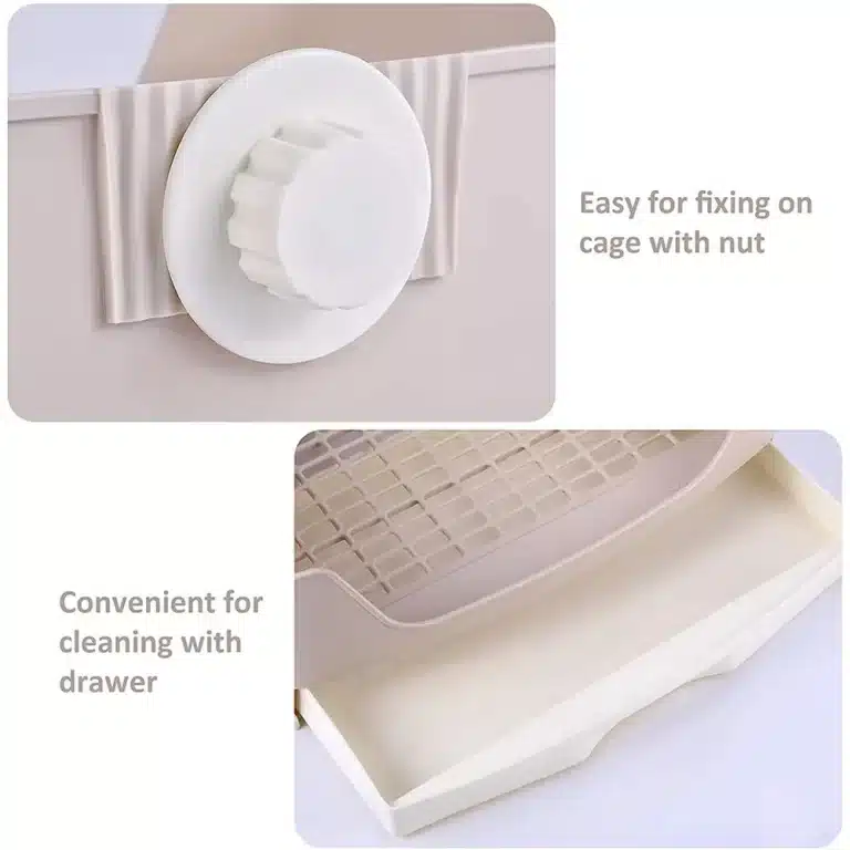 Large Bunny Toilet with Drawer Pan Rabbit Litter Box Pet Bedpan