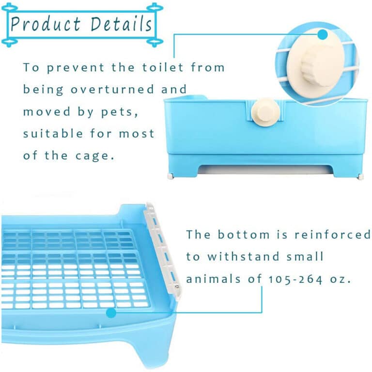 Large Rabbit Toilet Box Trainer Potty Corner Tray Litter with Drawer Pan for Bunny