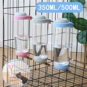 Pet Drinker Water Bottle Dispenser Feeder for Rabbits - Hanging Pipe Fountain