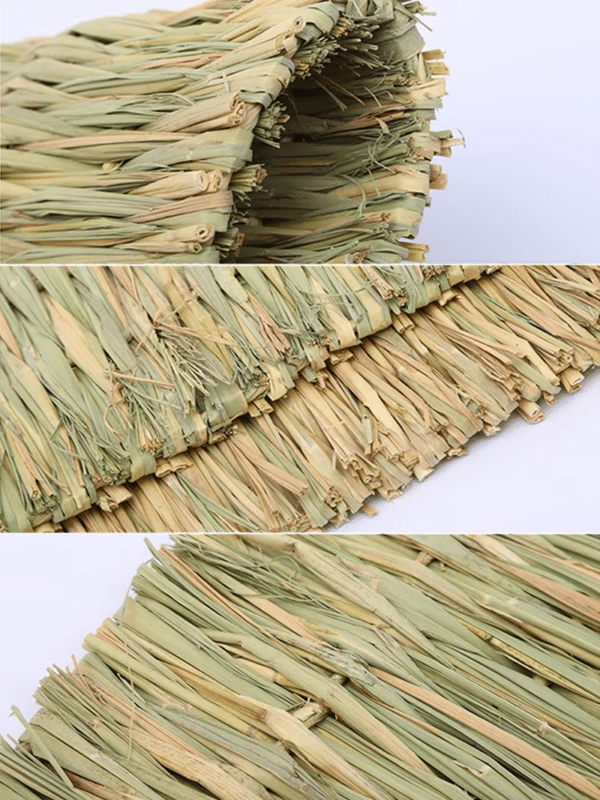 Rabbits Bunny Woven Grass Hay Mat Natural Straw Bedding Resting Cage Mat